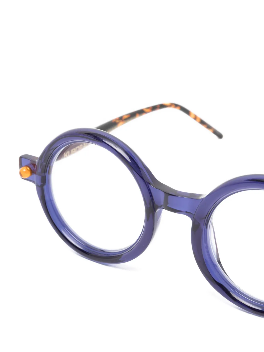  Kuboraum Round-frame Glasses - Blue 