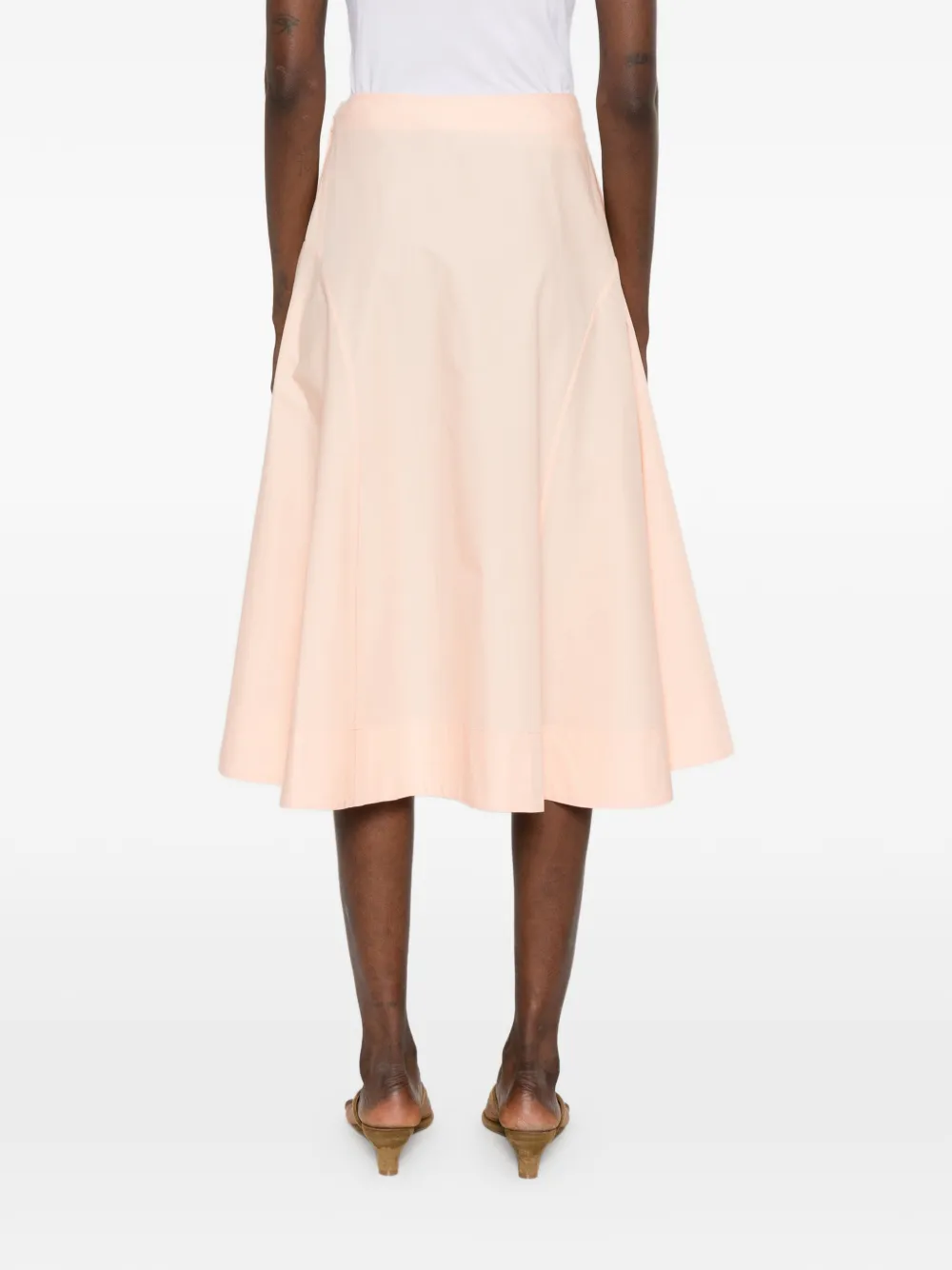 KHAITE Artin midi-rok met vlakken Roze
