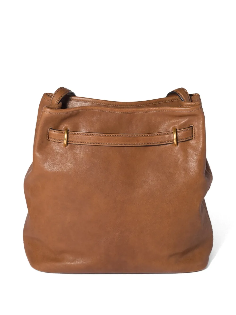 Miu Aventure nappa leren bucket-tas Bruin