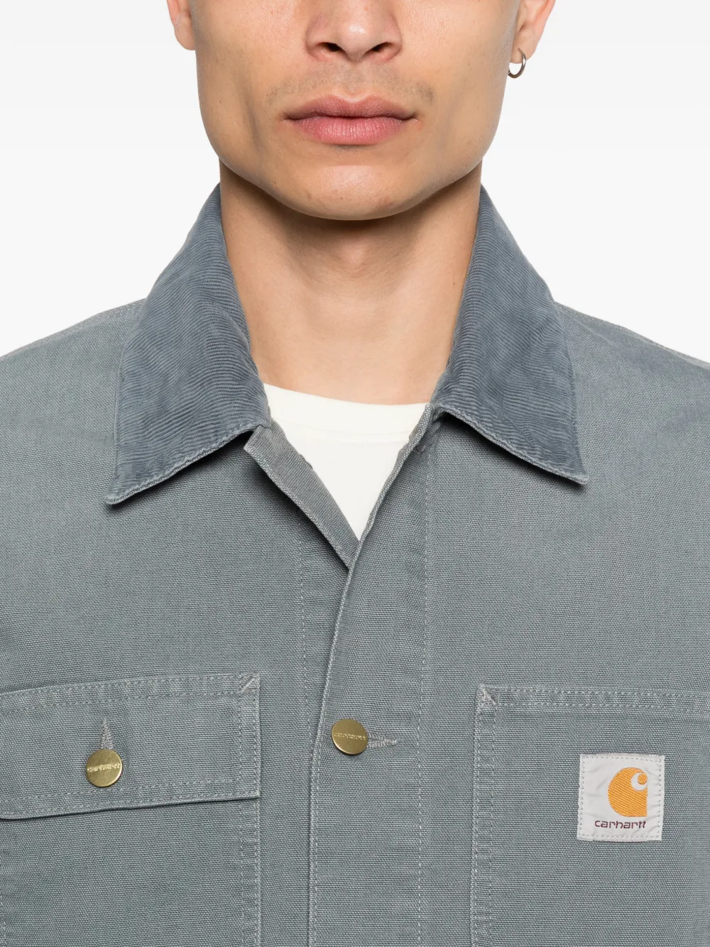 Carhartt WIP Michigan jack met ribfluwelen kraag Grijs