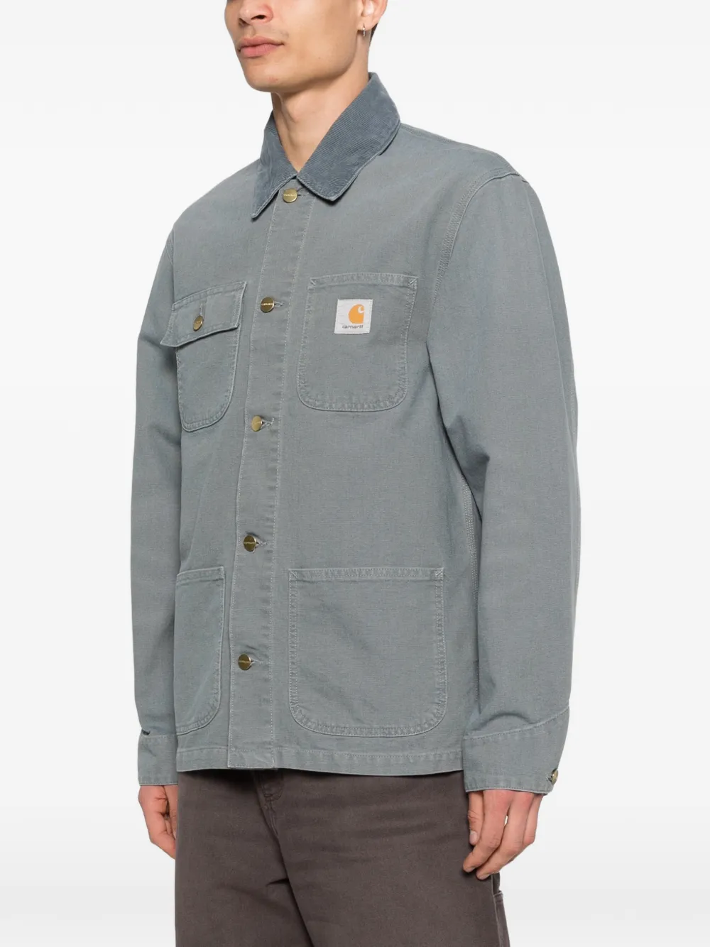 Carhartt WIP Michigan jack met ribfluwelen kraag Grijs