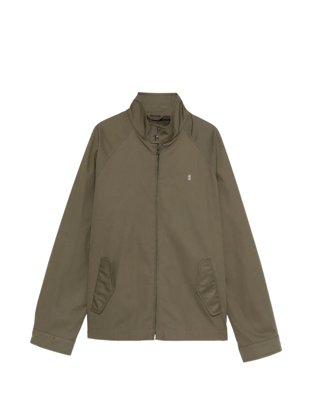 Herno Kids logo zipped jacket - Verde