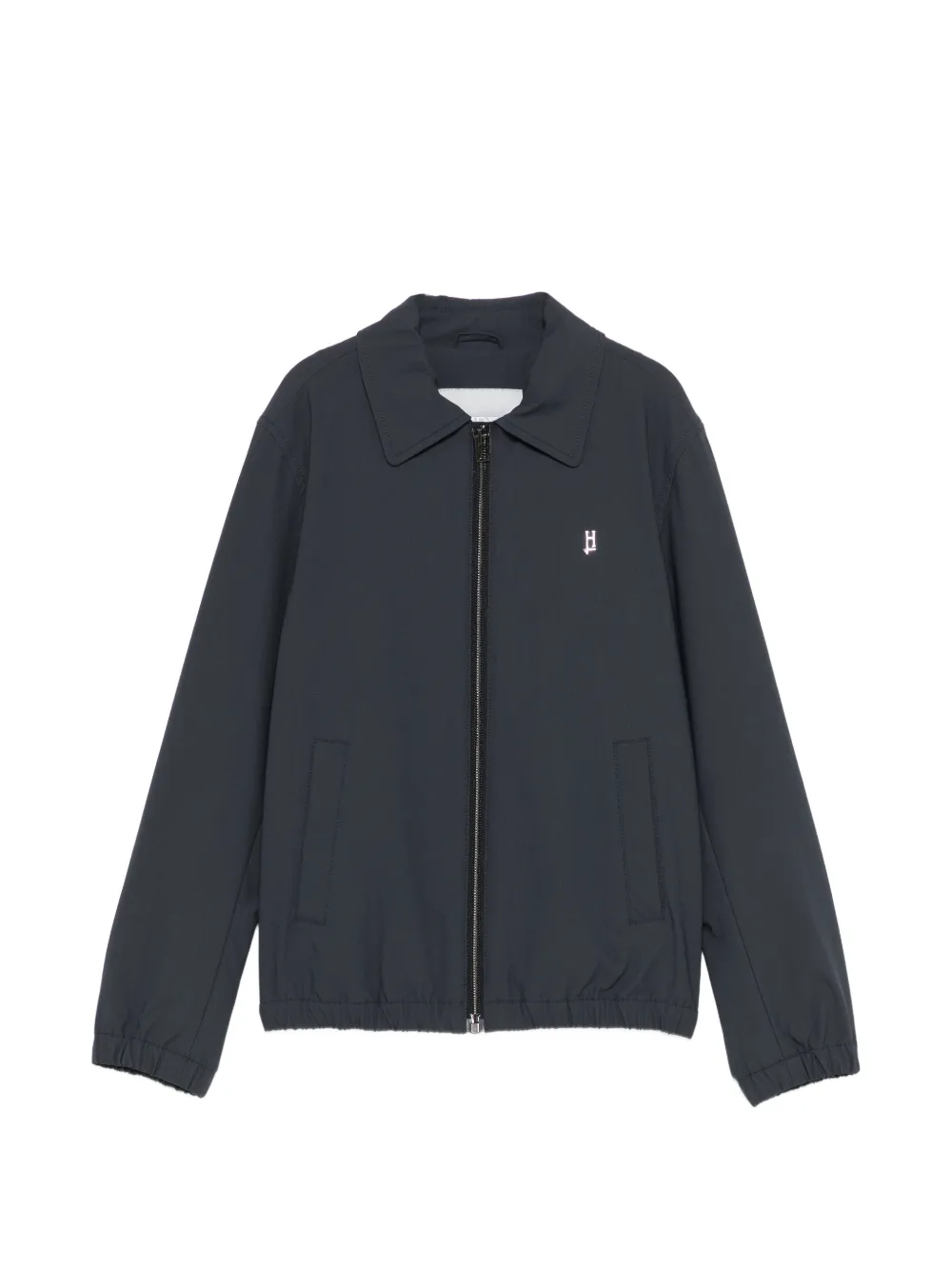 Herno Kids logo zip jacket - Grey