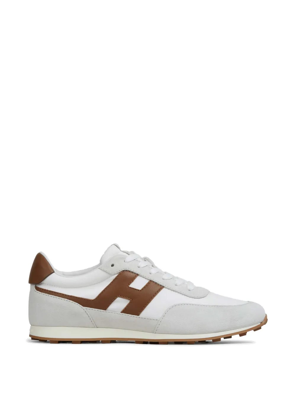 Hogan logo-patch suede-panel sneakers | White | Image 1