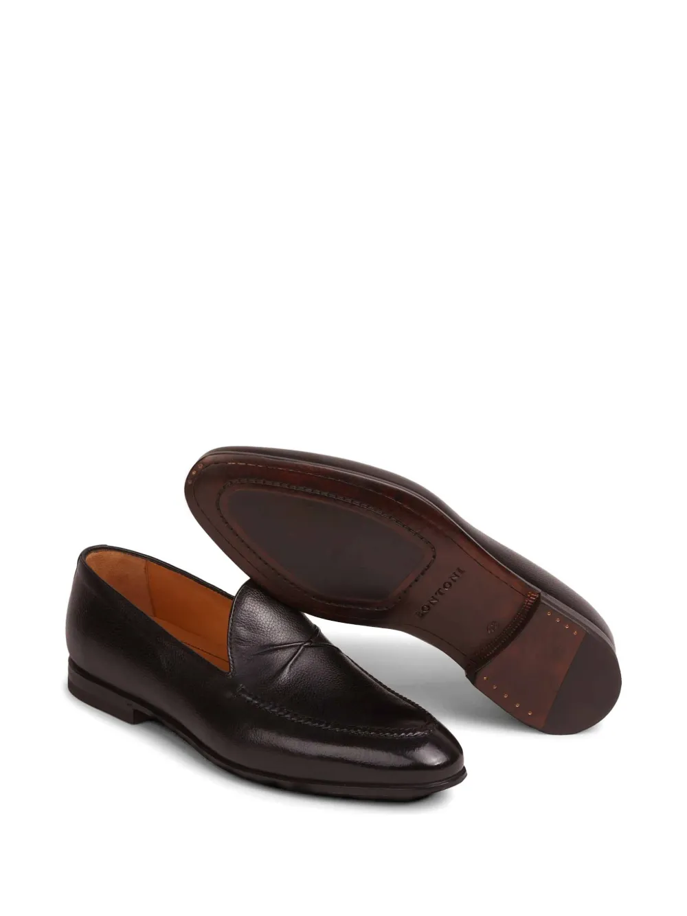Bontoni Garbato leren loafers Zwart