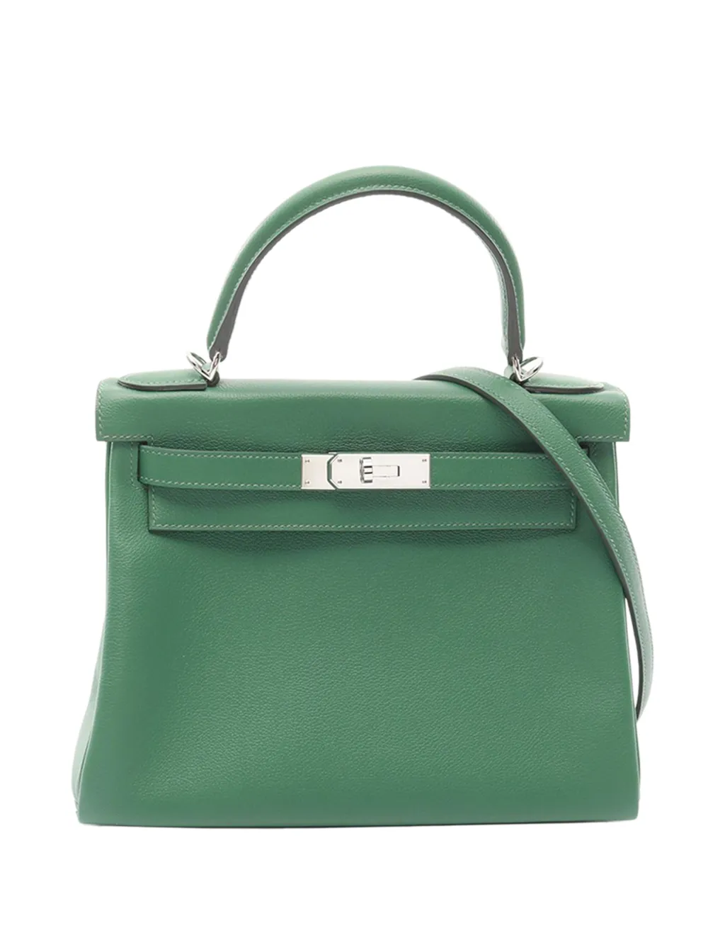 Hermès Pre-Owned 2020 Evercolor Kelly II Retourne 28 satchel - Verde
