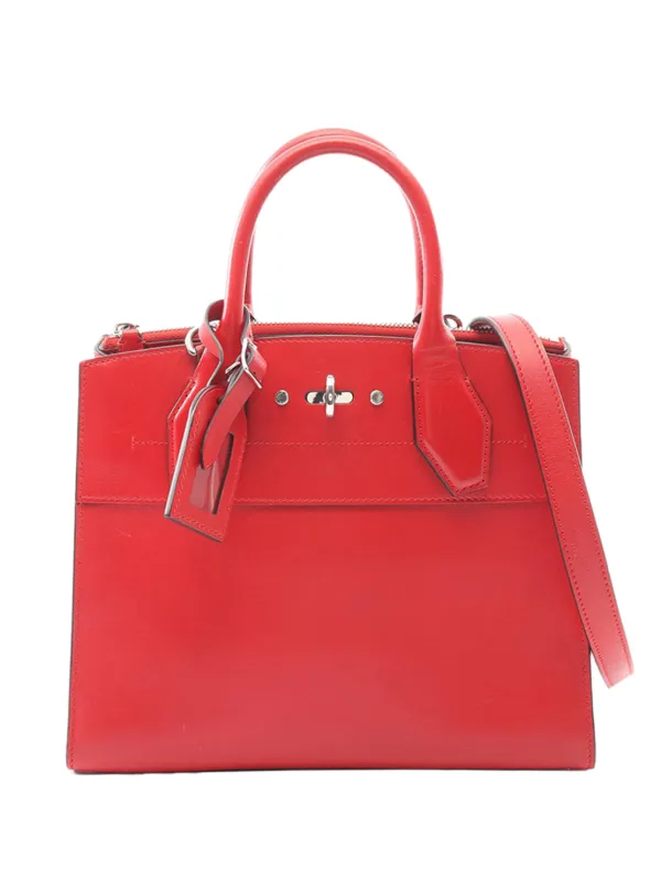 Louis Vuitton Pre-owned 2016 City Steamer PM Satchel in Red