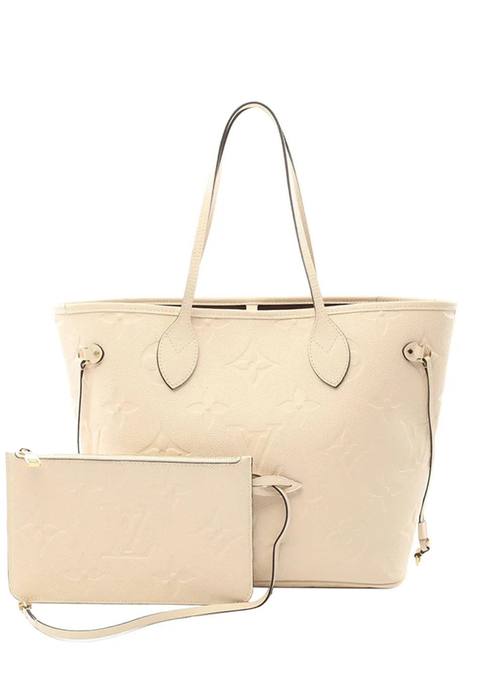 Louis Vuitton Pre-Owned Borsa tote Neverfull MM in pelle Empreinte con monogramma 2021-2026 - Toni neutri