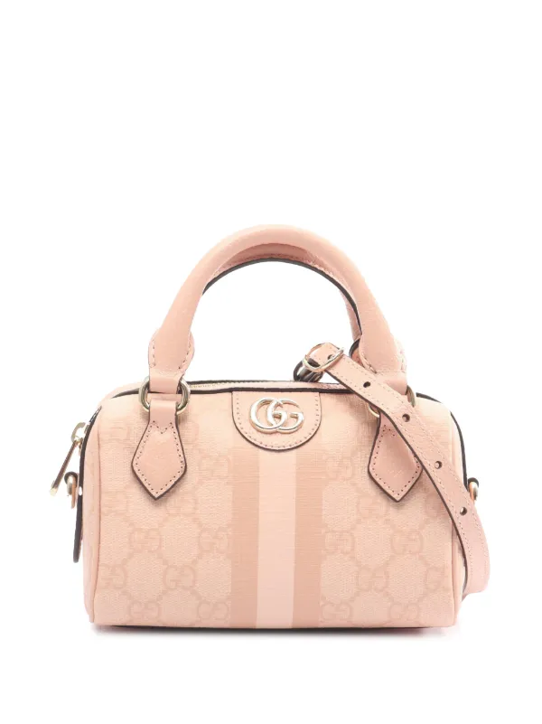 Gucci Pre-owned 2016-2026 Super Mini GG Supreme Ophidia Satchel in Pink