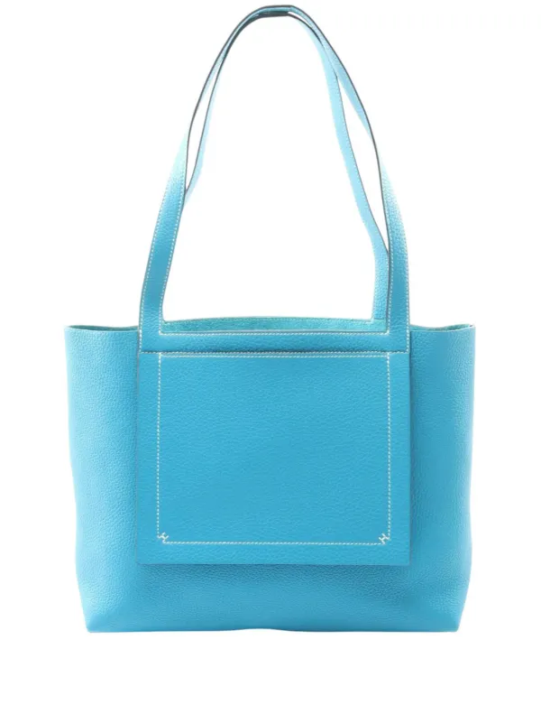 Hermès Pre-owned 2021 Clemence Double Sens 31 Tote Bag in Blue