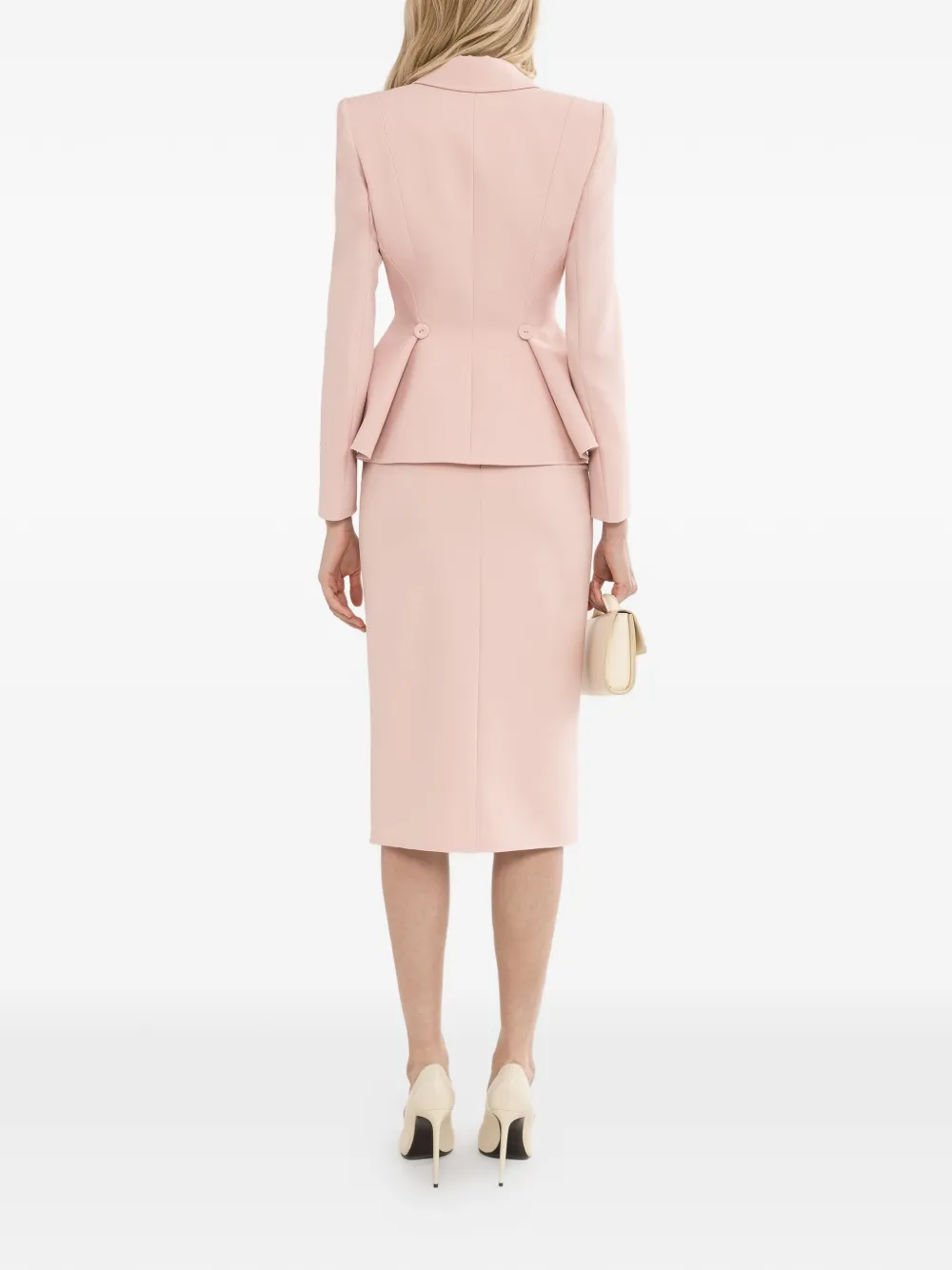 NISSA High waist kokerrok Roze