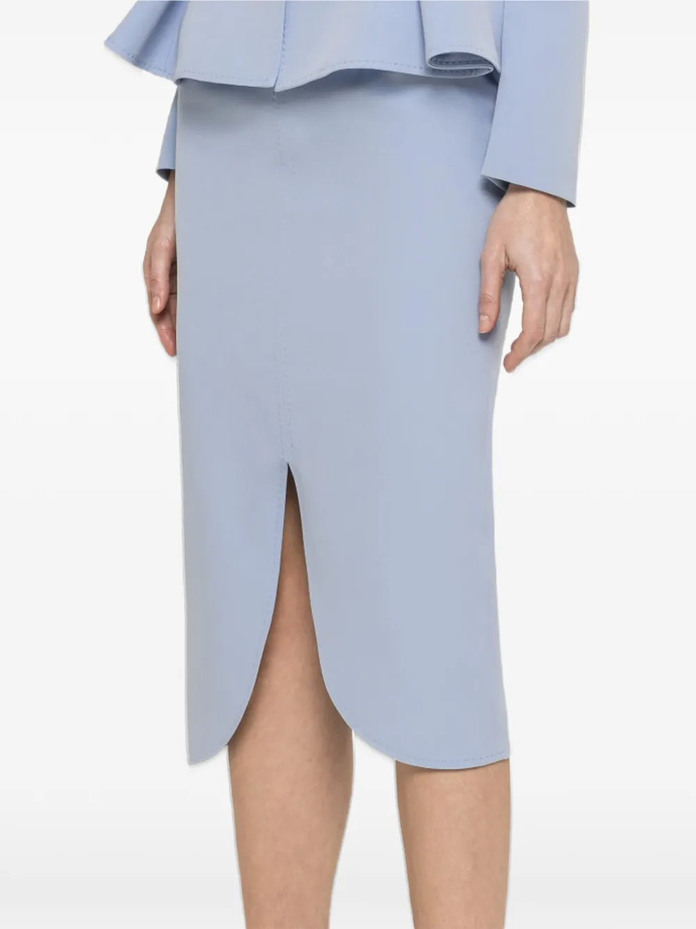 NISSA high-waisted pencil midi skirt - Blu