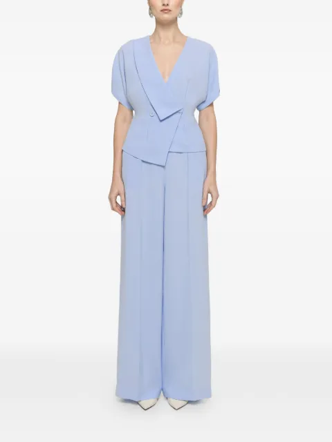 NISSA high-waisted crepe trousers