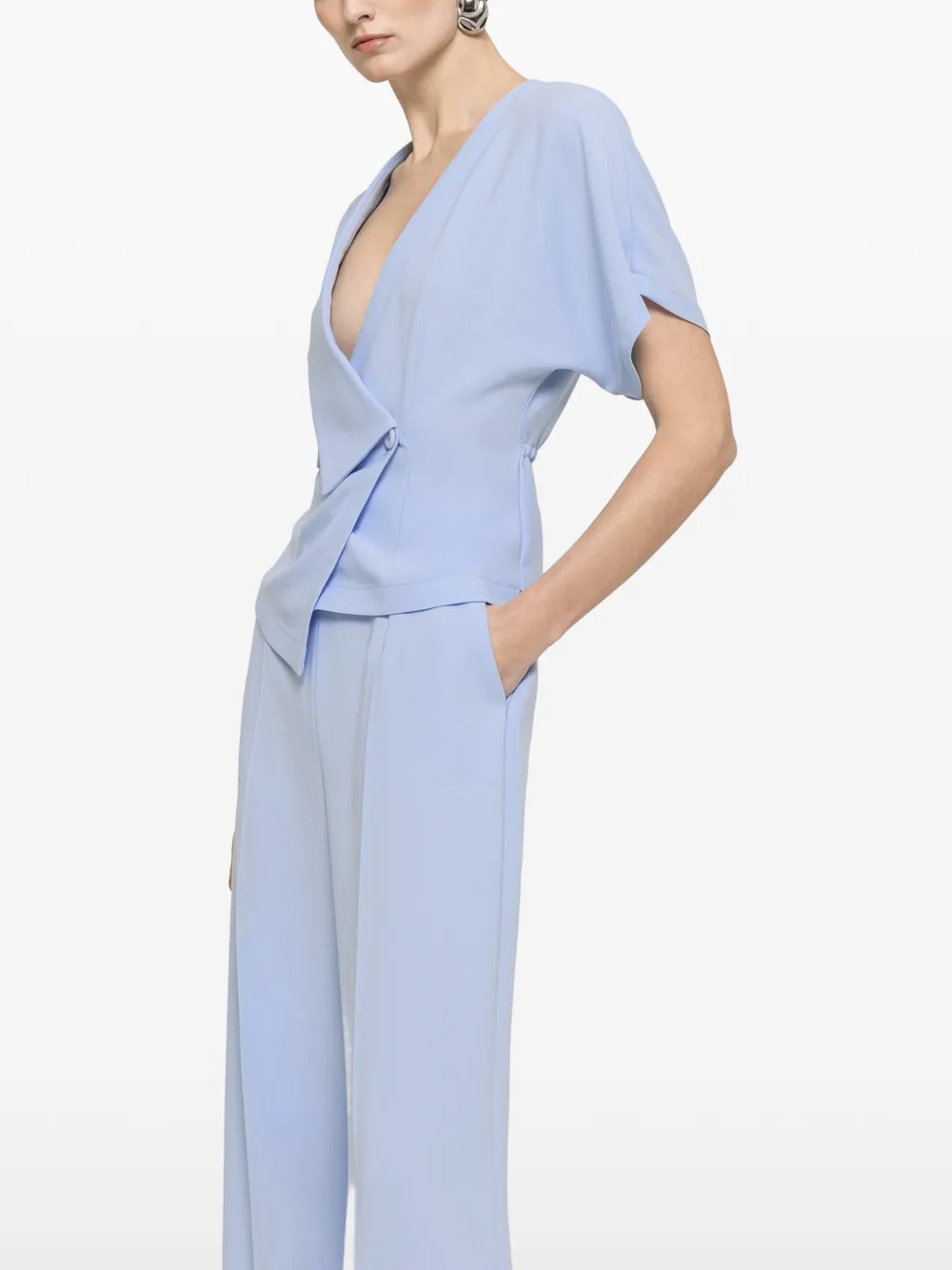 NISSA High waist broek Blauw