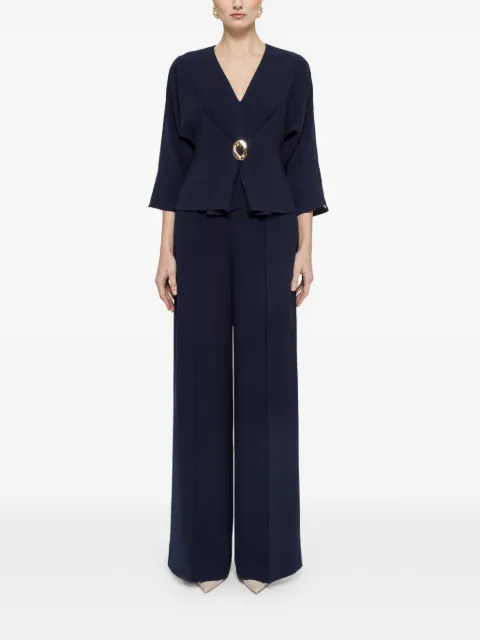 NISSA high-waisted crepe trousers