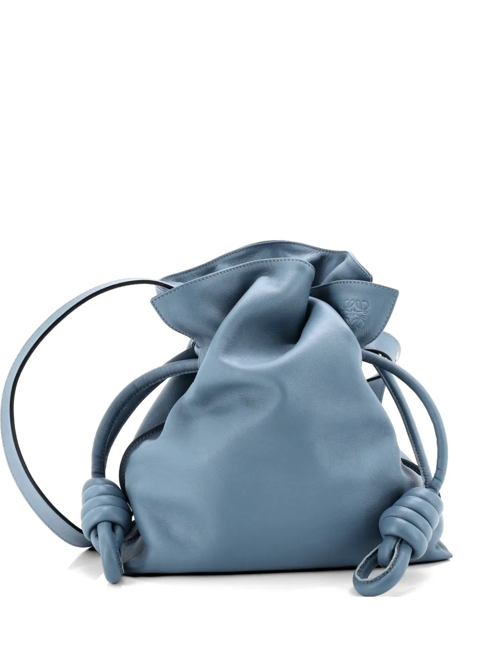 Loewe Pre-Owned Flamenco Knot Bag Leather Small shoulder bag - Blu