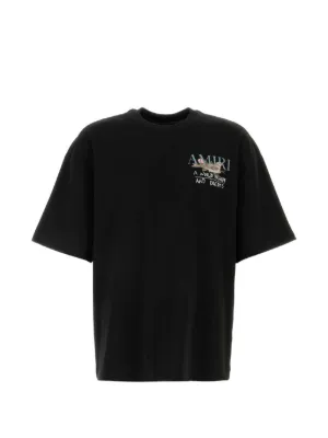 AMIRI Crystal Chateau Script Oversized T-shirt | Black | FARFETCH