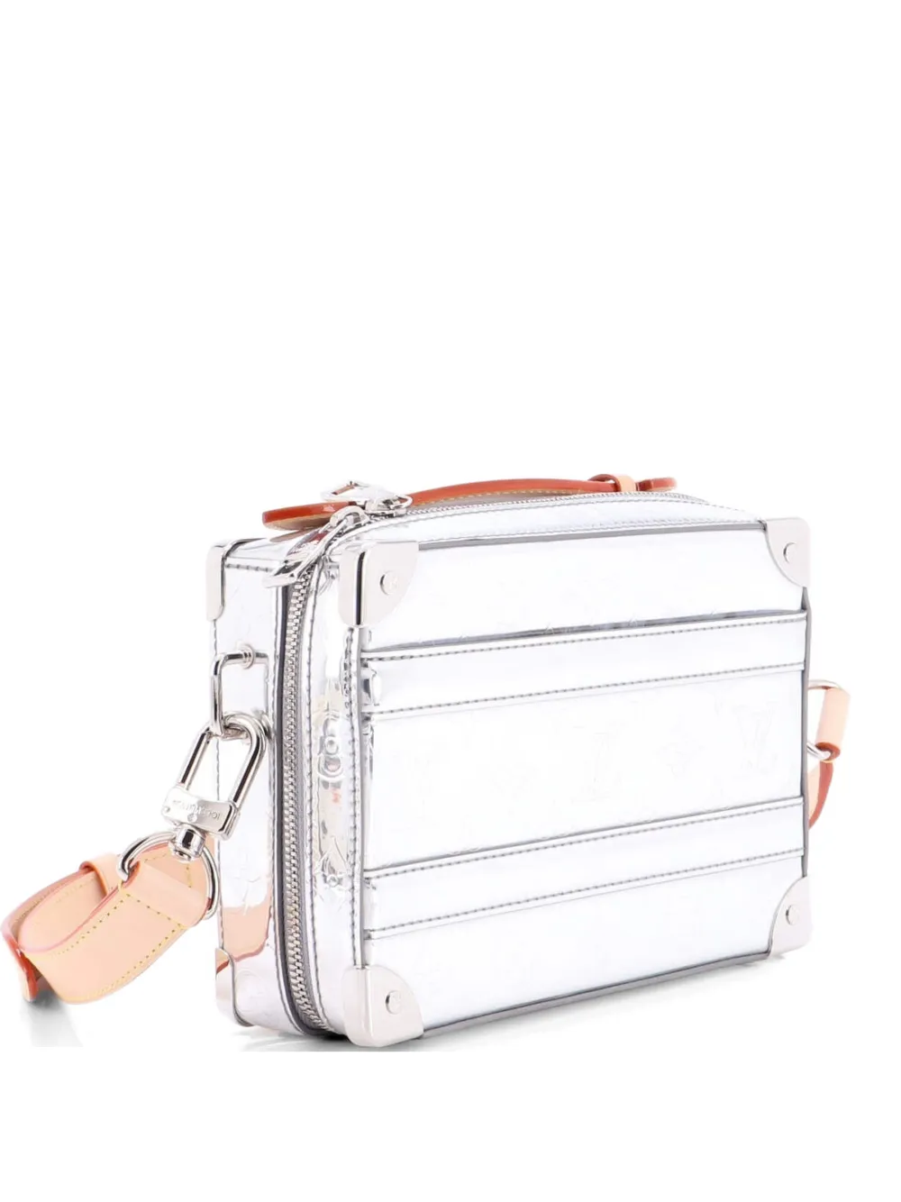 Louis Vuitton Pre-Owned Handle Soft Trunk Bag Monogram Mirror Coated Canvas satchel - Argento