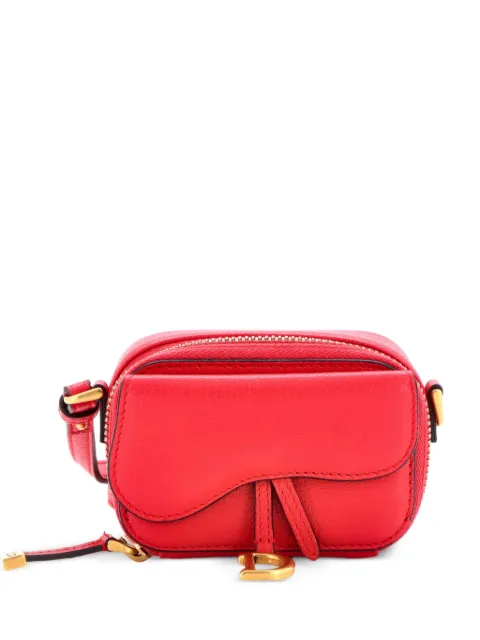Christian Dior Pre-Owned Saddle Shoulder Strap Pouch Goatskin Mini crossbody bag