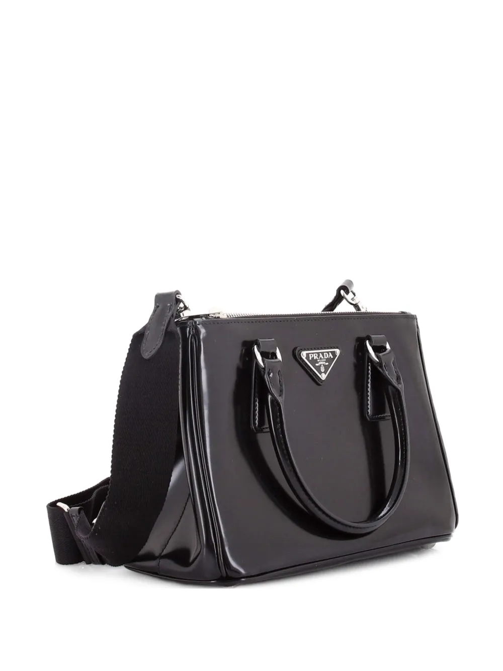 Galleria Double Zip Spazzolato Leather Small Tote Bag