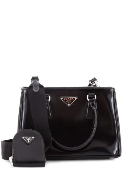 Prada Pre-Owned bolso shopper Galleria Double Zip Spazzolato pequeño de piel