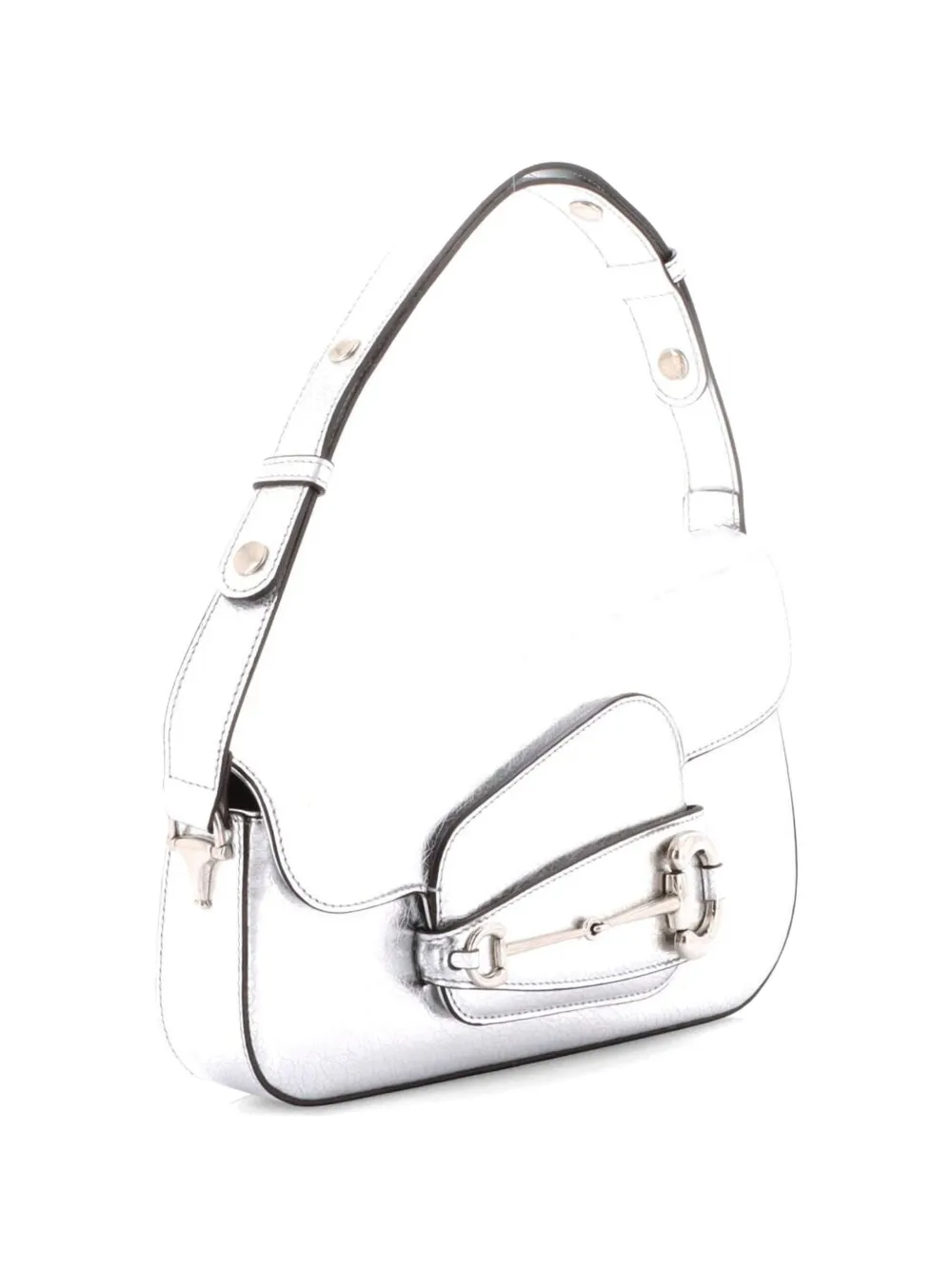 ♦️GUCCI グッチ♦️ ホースビット レザーバニティポーチ ホワイト