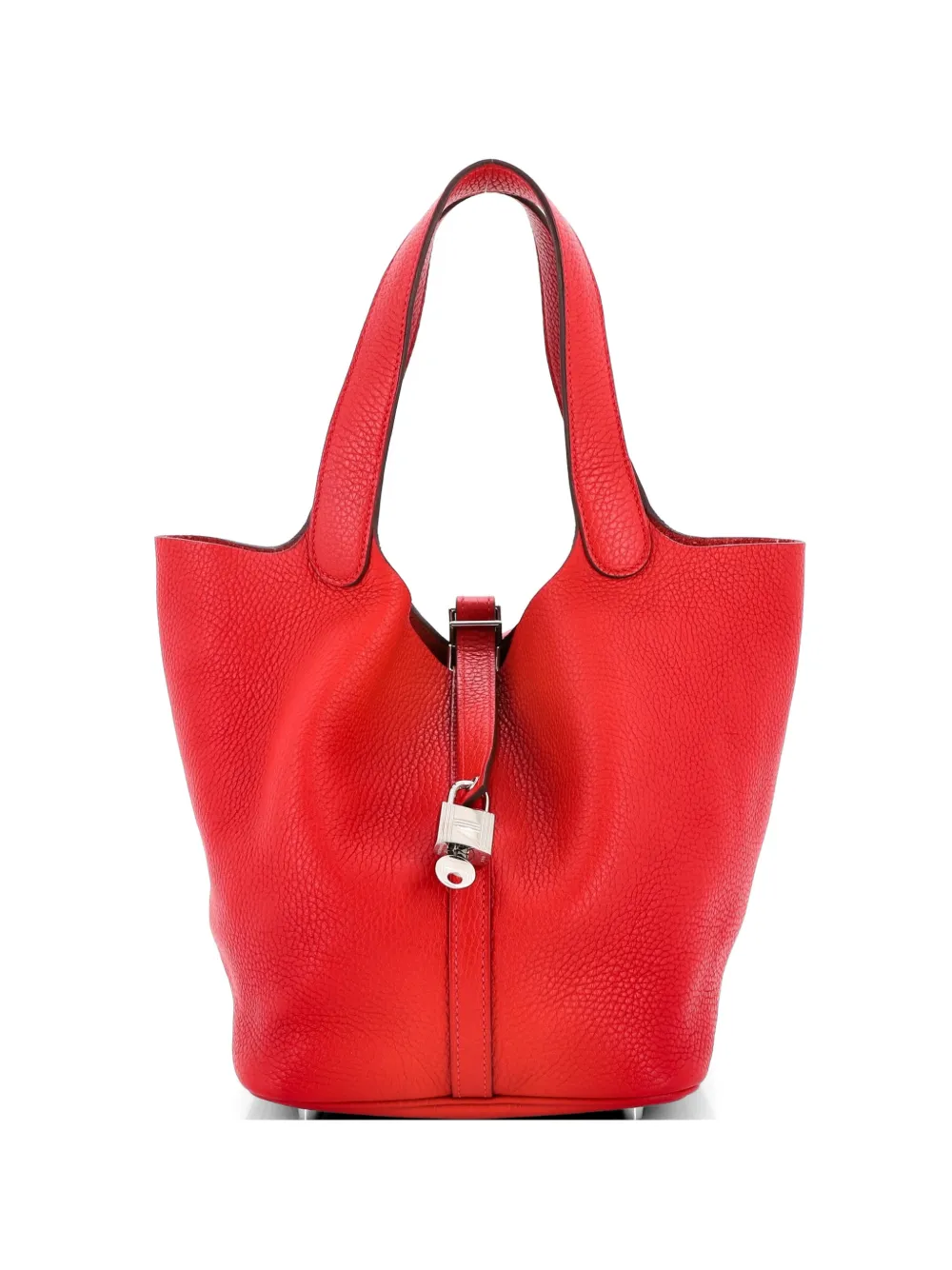 Hermès Pre-Owned Picotin Lock Bag Clemence MM bucket bag - Rosso