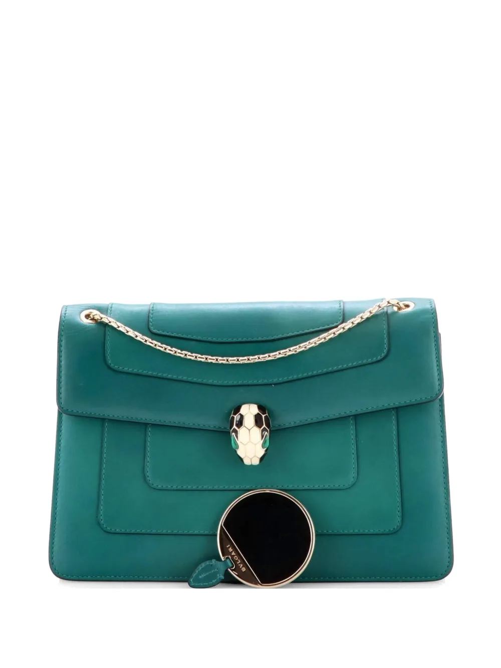 Bvlgari Pre-Owned Serpenti Forever Leather Medium shoulder bag - Verde