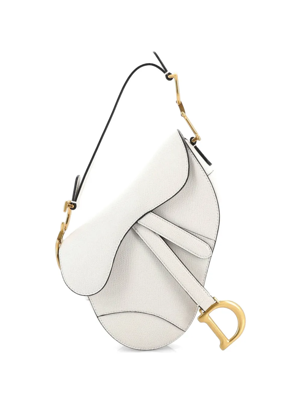 Christian Dior Pre-Owned Saddle Handbag Leather Mini shoulder bag - Bianco