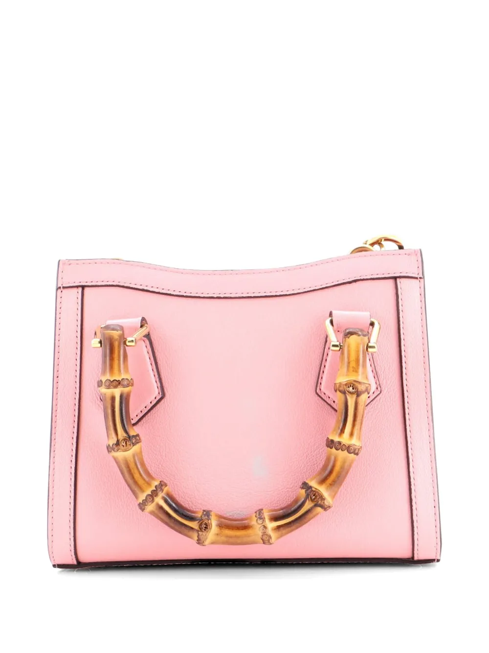 Diana Nm Bamboo Handle Tote Leather Mini Crossbody Bag