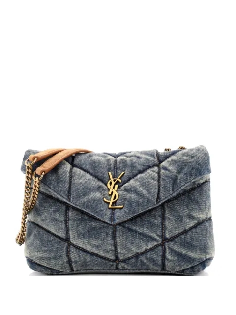 Saint Laurent Pre-Owned Loulou Puffer Quilted Vintage Denim Mini shoulder bag