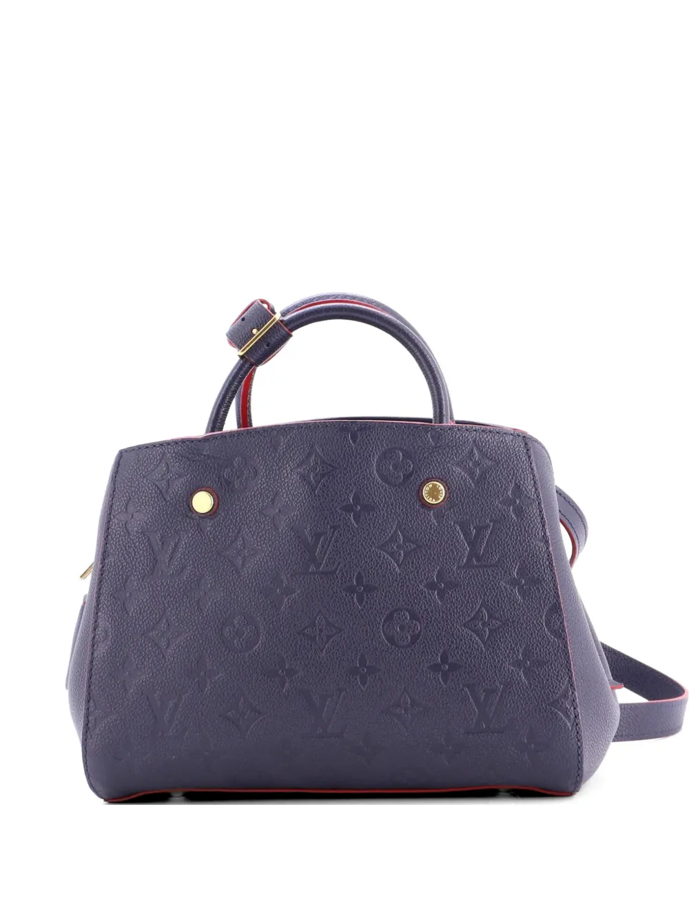 Louis Vuitton Pre-Owned Montaigne Handbag Monogram Empreinte Leather BB satchel - Blu