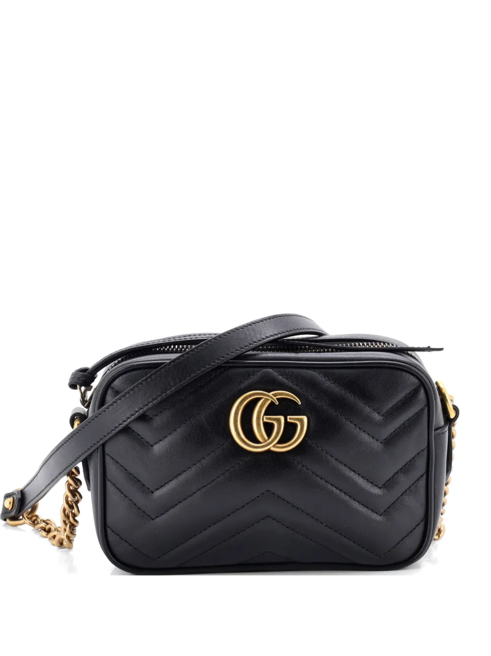 Gucci Pre-Owned GG Marmont Shoulder Bag Matelasse Leather Mini crossbody bag - Nero