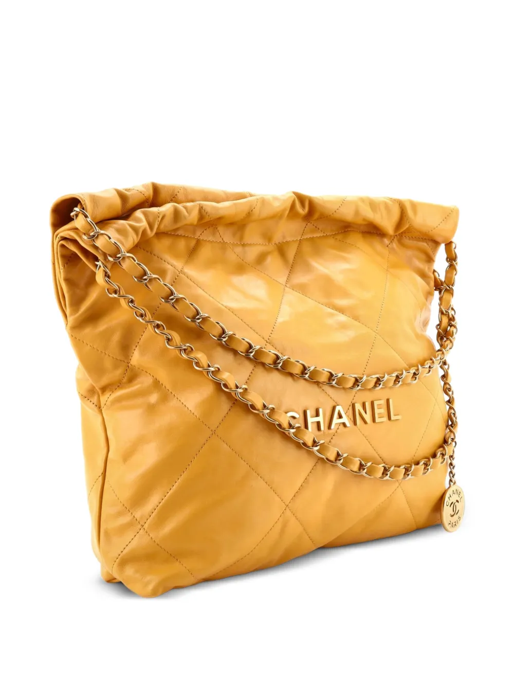 22 Chain Quilted Calfskin Small Hobo Bag