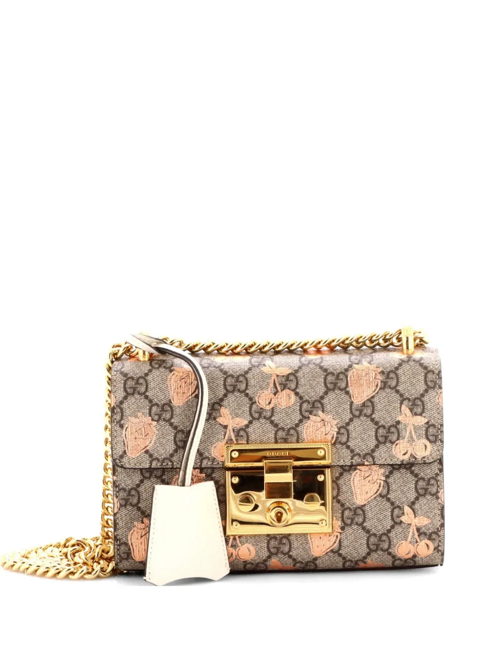Gucci Pre-Owned Padlock Printed GG Coated Canvas Small shoulder bag - Marrone
