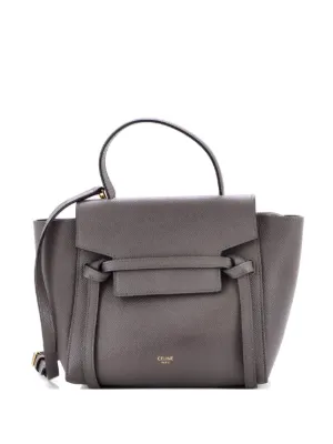 Celine Pre-Owned ベルトバッグ テクスチャードレザー ナノ ショルダー