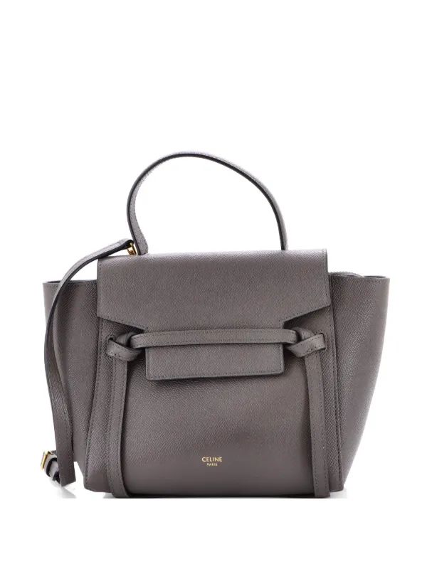 Celine Pre-Owned ベルトバッグ テクスチャードレザー ナノ ショルダー 