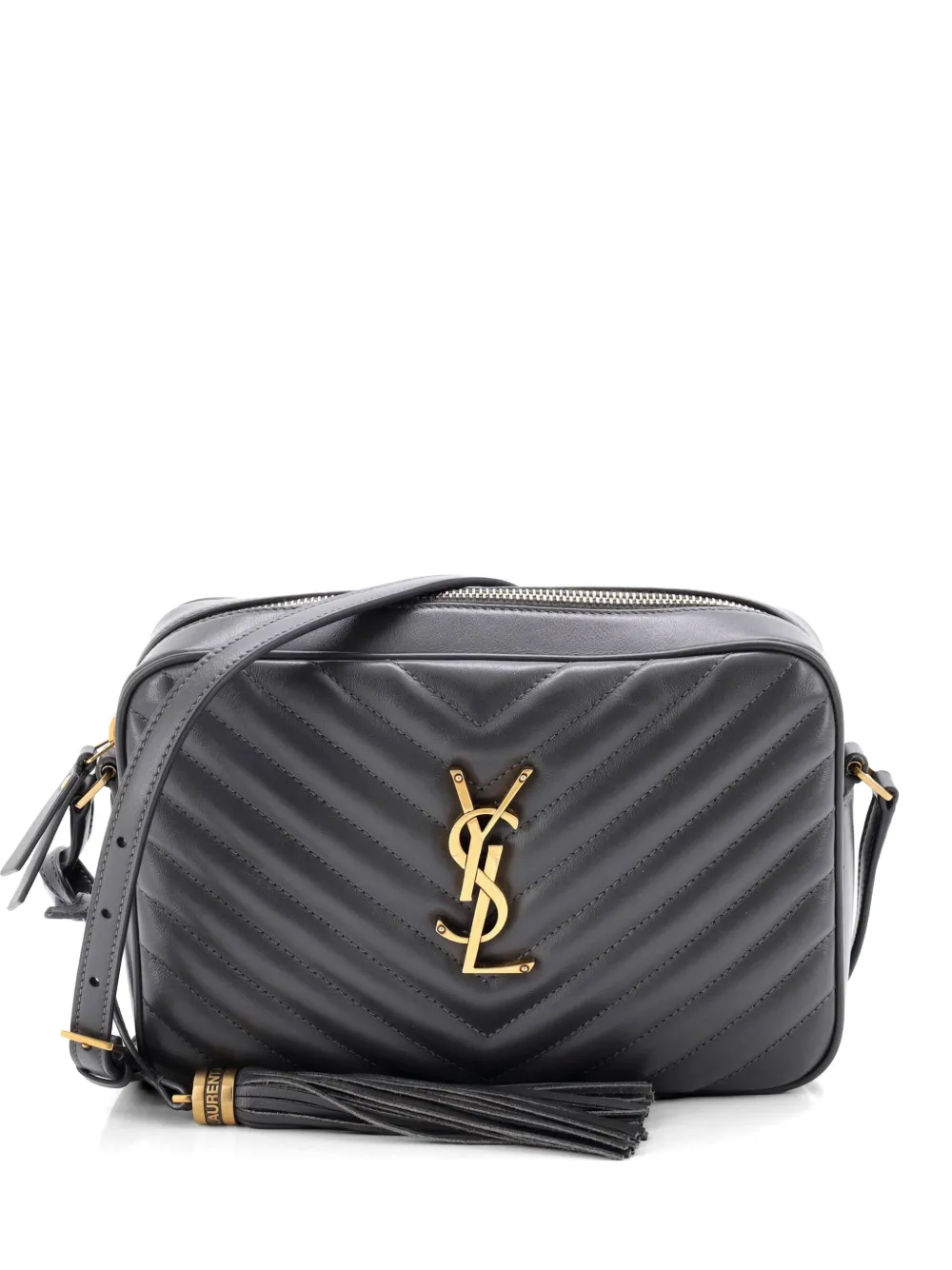 Saint Laurent Pre-Owned Lou Camera Bag Matelasse Chevron Leather Small crossbody bag - Grigio