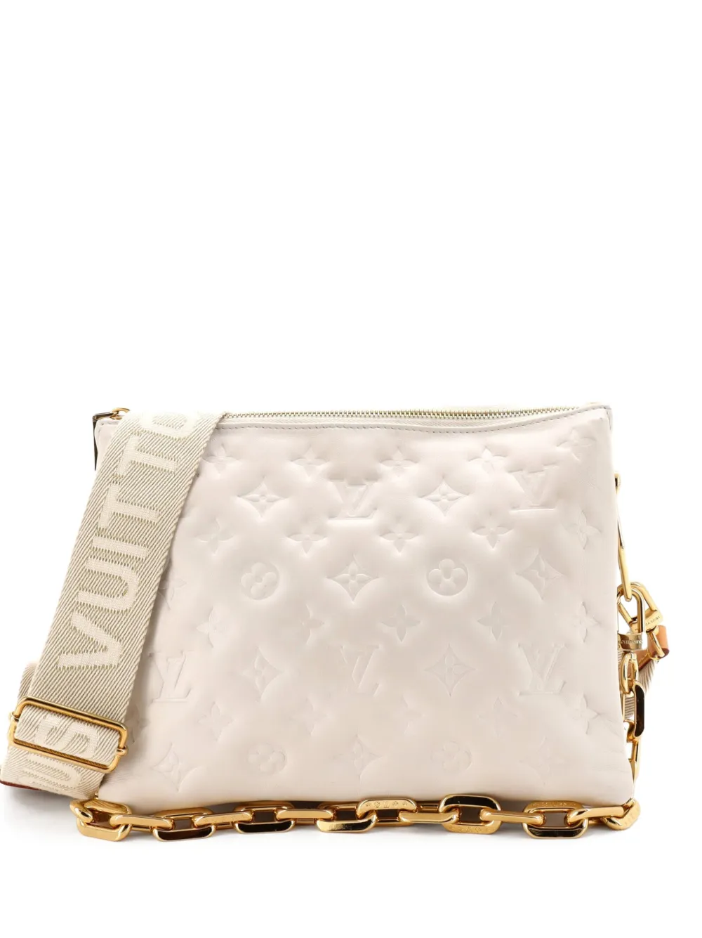 Louis Vuitton Pre-Owned Coussin Bag Monogram Embossed Lambskin PM crossbody bag - Bianco
