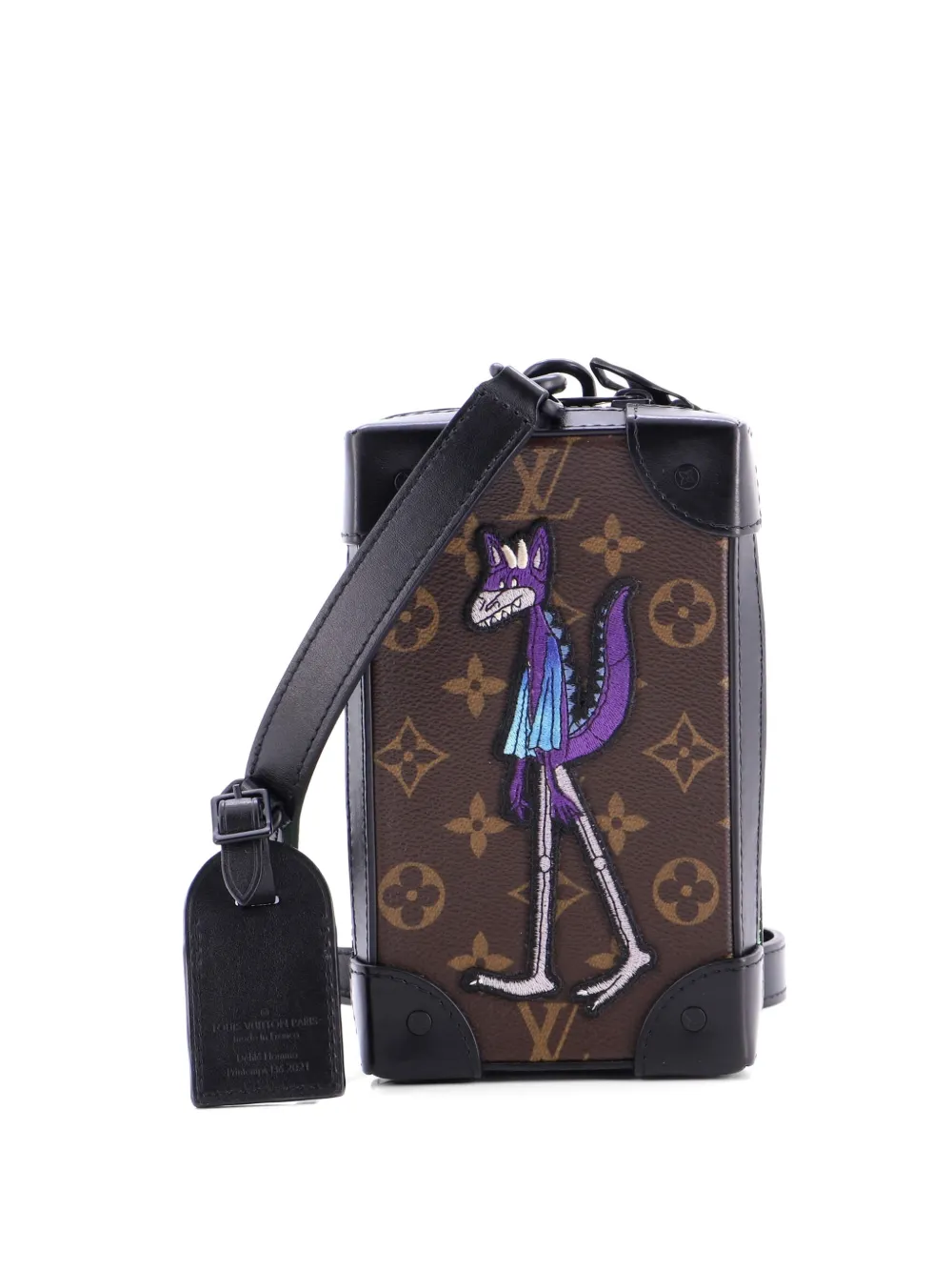 Louis Vuitton Pre-Owned Soft Trunk Phone Box Monogram Canvas with LV Friends Patch crossbody bag - Nero