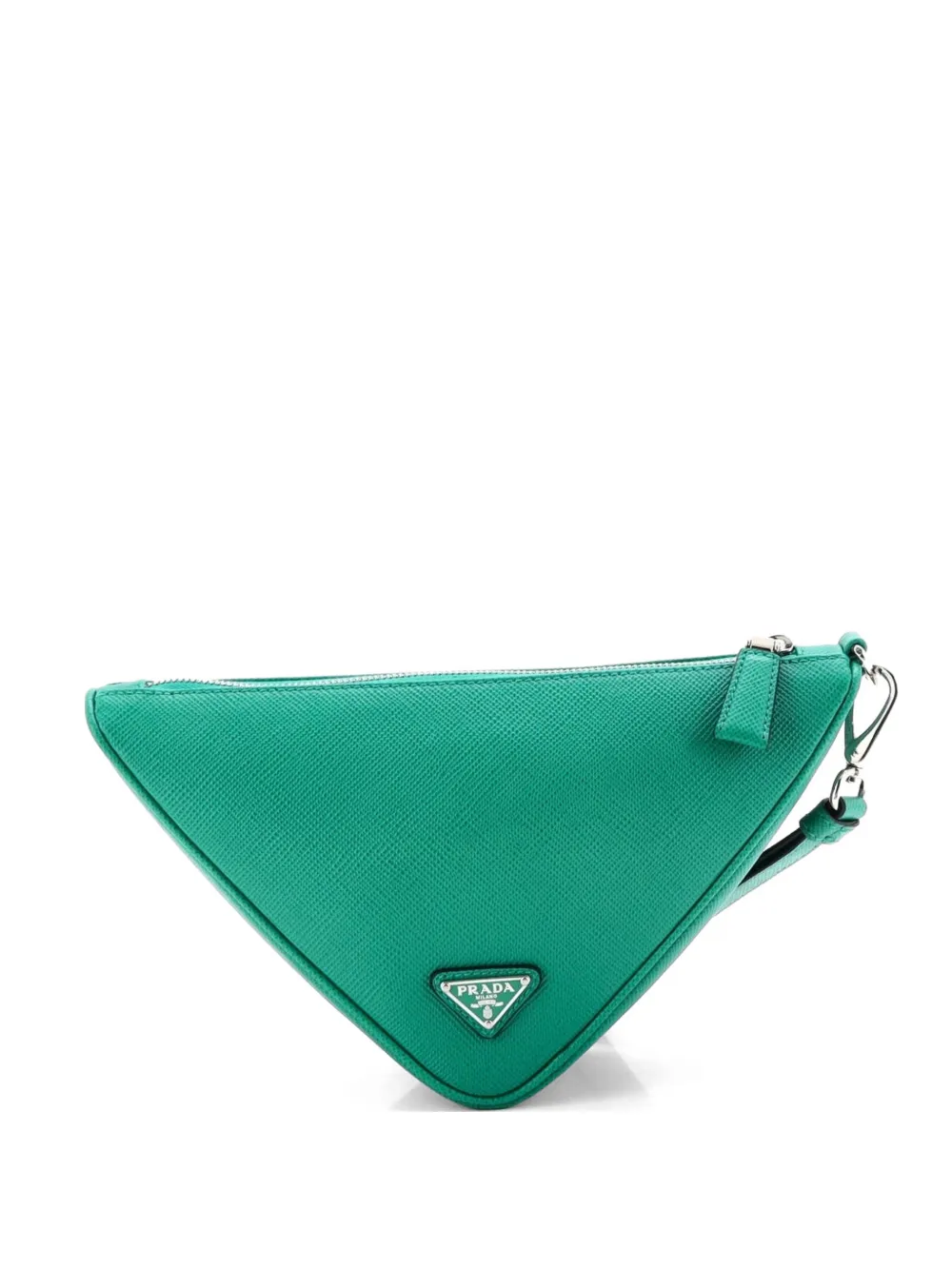 Prada Pre-Owned トライアングルロゴ リストレットポーチ エンボス