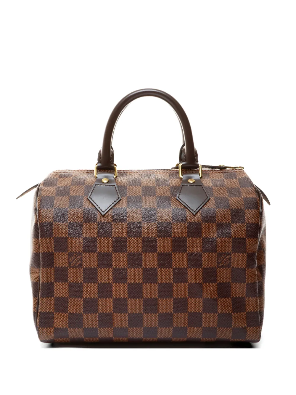 Louis Vuitton Pre-Owned 2013 25 Speedy checkerboard boston bag - Marrone