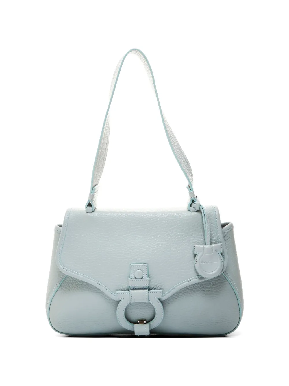 Ferragamo Pre-Owned 2000s pebble leather shoulder bag - Blu