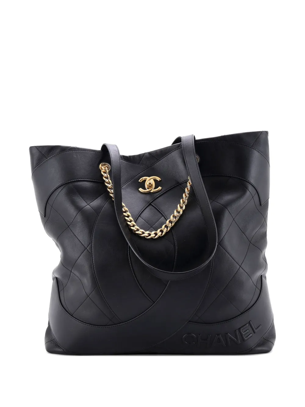 CHANEL Pre-Owned Club Monaco Shopping Quilted Lambskin Large tote bag - Nero