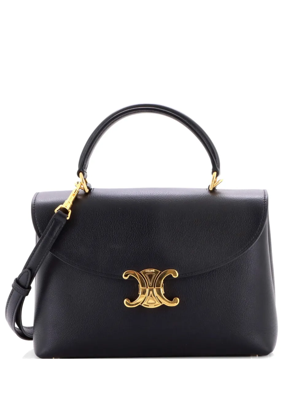 Celine Pre-Owned Nino Top Handle Bag Leather Medium satchel - Nero