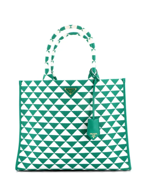 Prada Pre-Owned シンボル ショッパー ジャカード ラージ トートバッグ