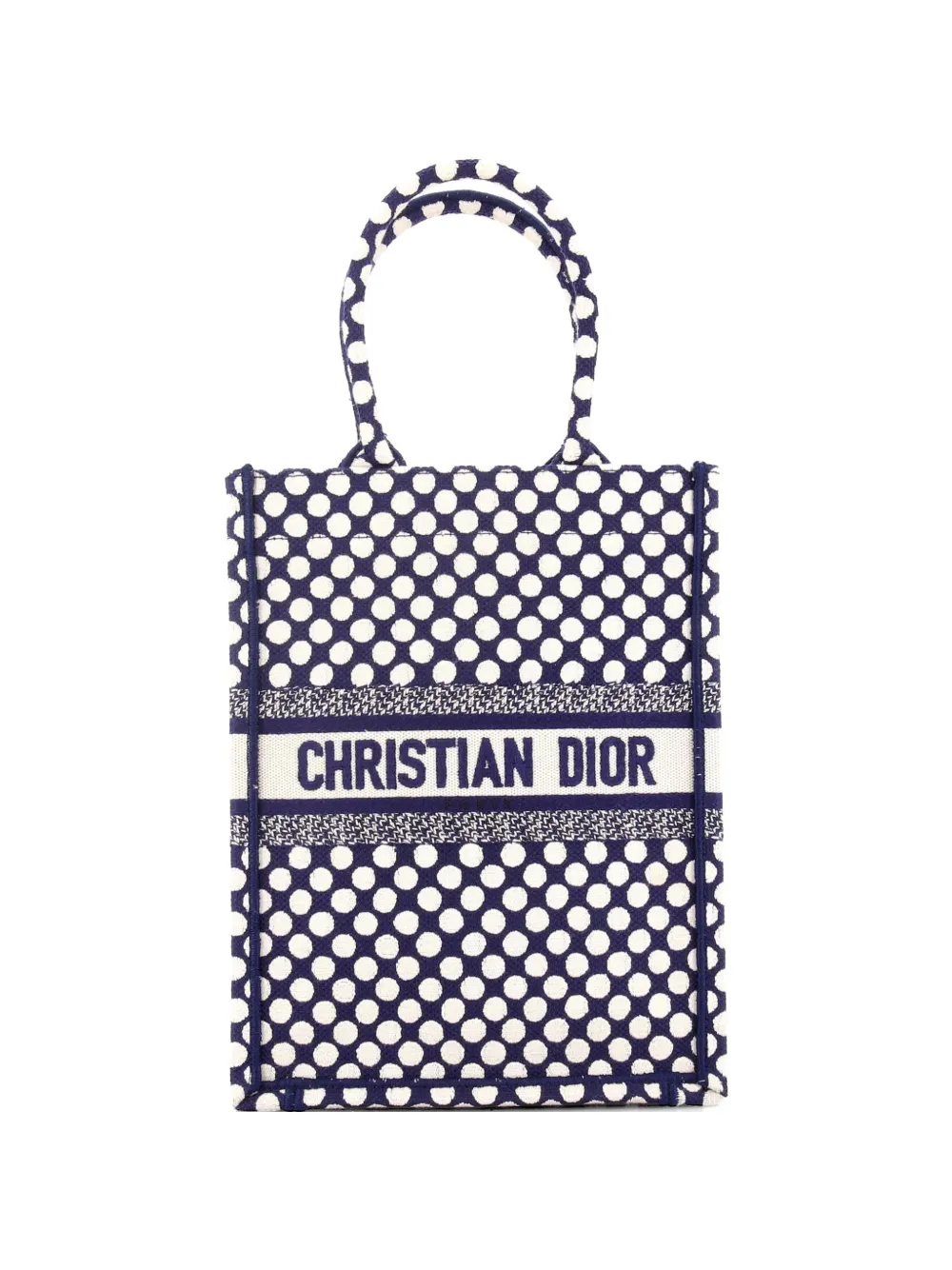 Christian Dior Pre-Owned Book Printed Canvas Vertical tote bag - Blu