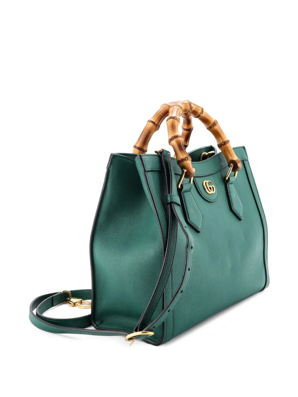 Diana Nm Bamboo Handle Leather Small Tote Bag