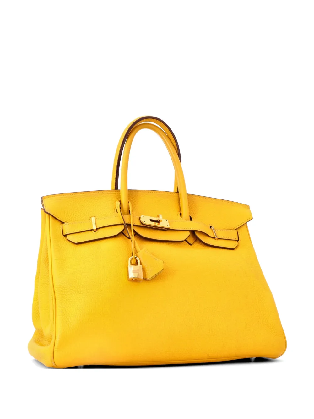 Pre-owned Hermes Birkin Handbag Yellow Togo With Gold Hardware 35 Tote Bag