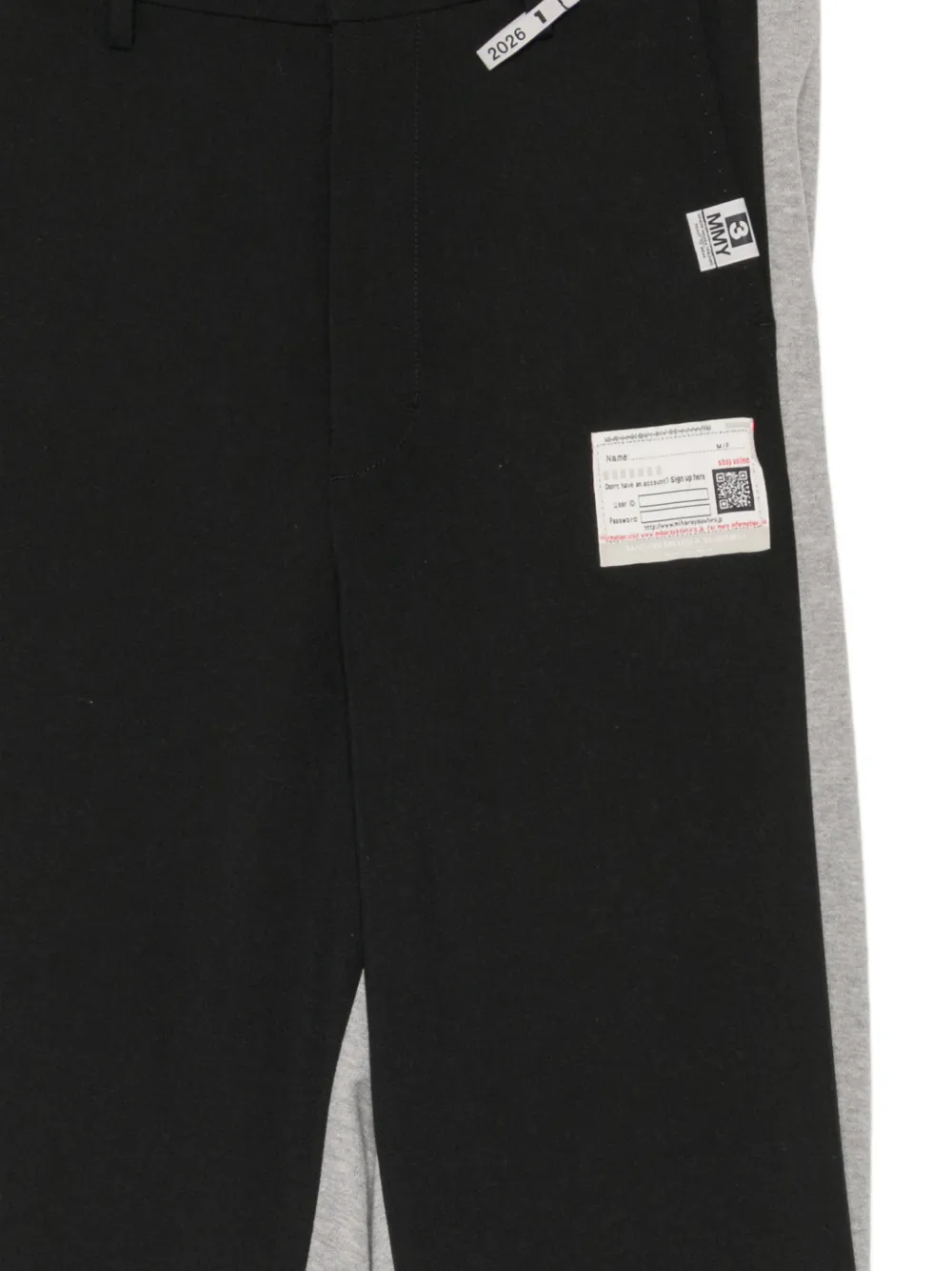 Maison MIHARA YASUHIRO Broek met vlakken Zwart